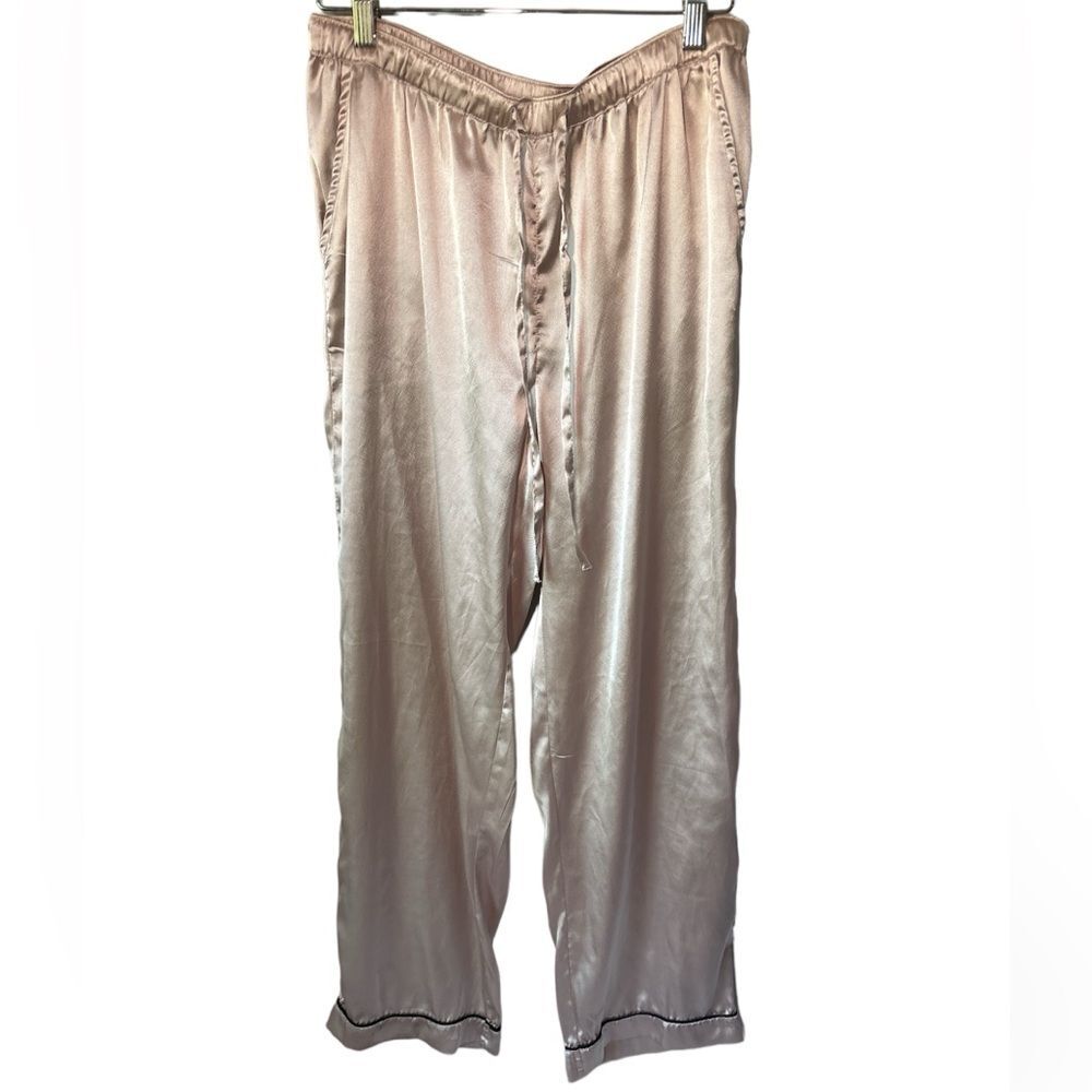 House of Harlow 1960 baby pink stain pants size L silky lounge coquette